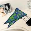 Jane Eyre, Silk Connection, Van Gogh diamond oil painting, small long scarf, silk scarf, neckerchief, scarf, spring versatile shawl, long hair band, hair tie Application Scenario